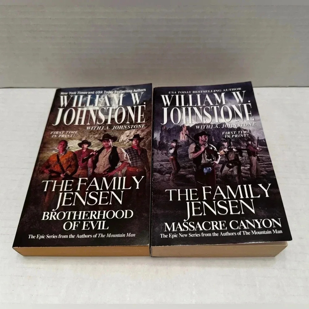 2 William W. Johnstone Western Paperback Books The Family Jensen Massacre Evil